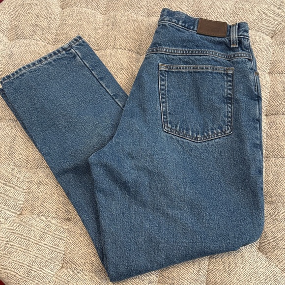 L.L. Bean Denim - LL Bean flannel lined Double L relaxed fit jeans size 14R